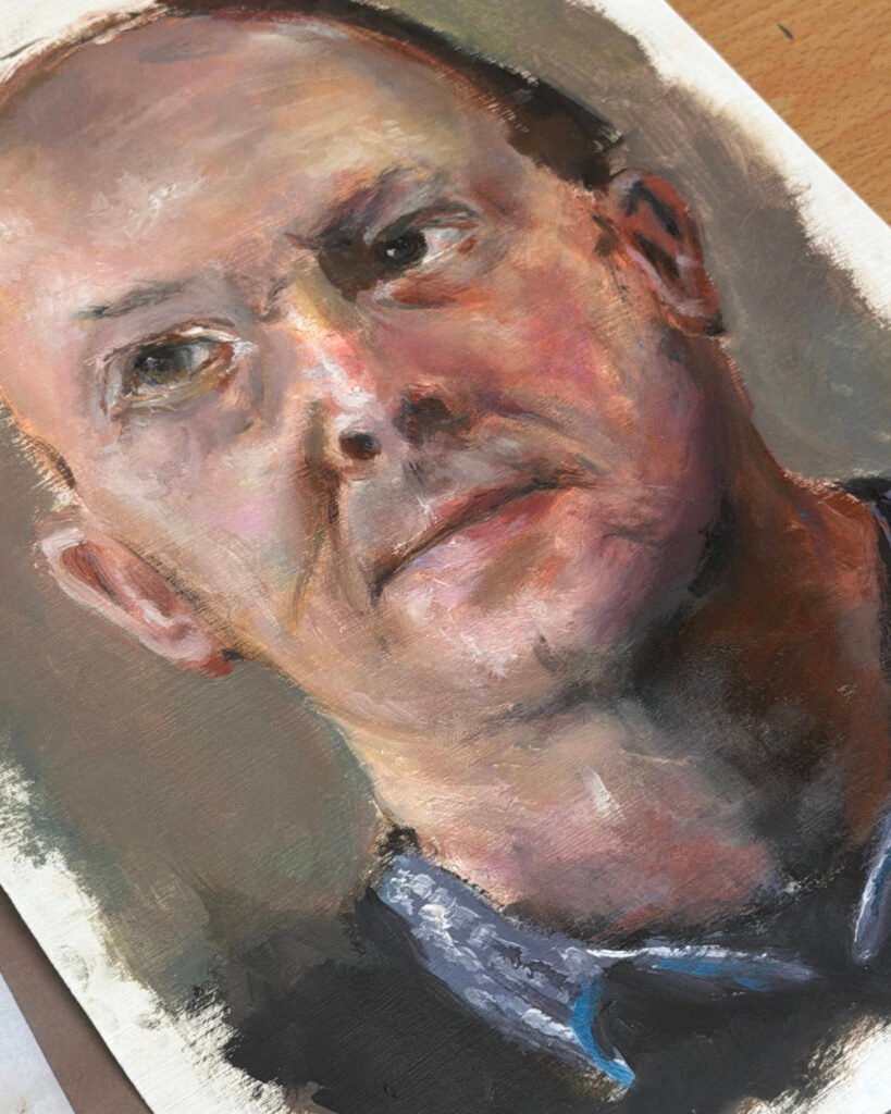 A Level Student Portrait Painting Example