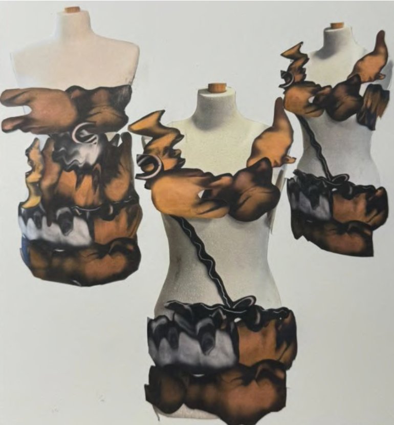 Goldsmiths fine art portfolio wearable sculpture exploring identity through fragmented body forms and constructed materials