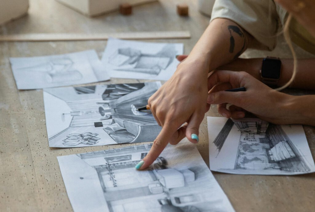 RISD Painting BFA portfolio preparation with observational drawings, studio references and critique discussion