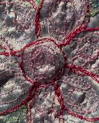 Embroidered flower by Yuxin